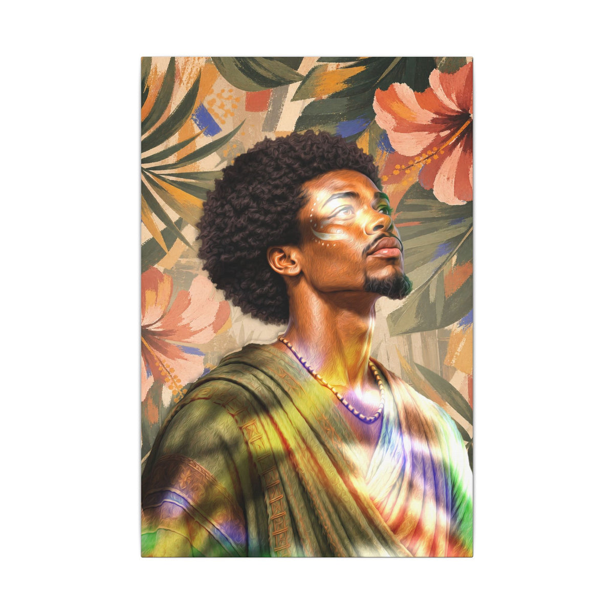 Toward the Light tropical male portrait wall art