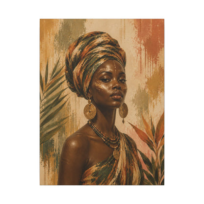 Crowned in Earth — Headwrap Portrait Wall Art