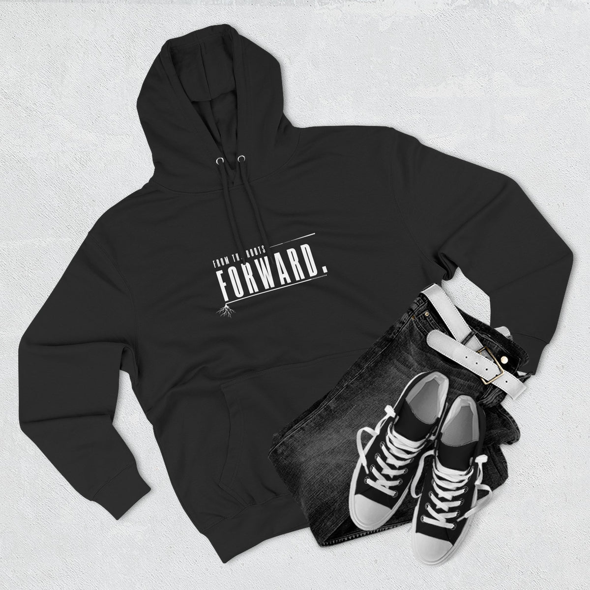From the Roots Forward Root and Rise graphic apparel
