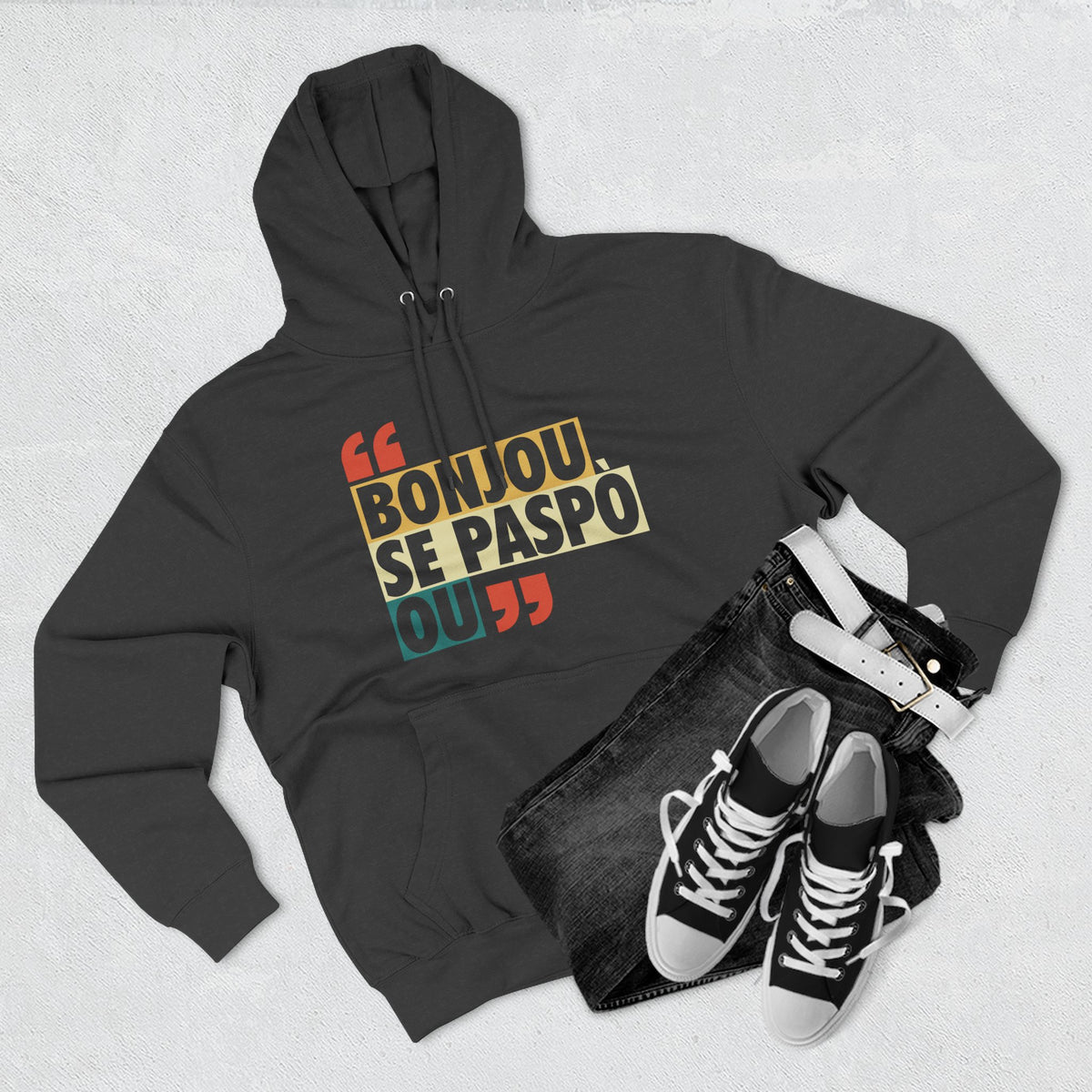 Ayiti sou kè m Haitian greeting graphic apparel