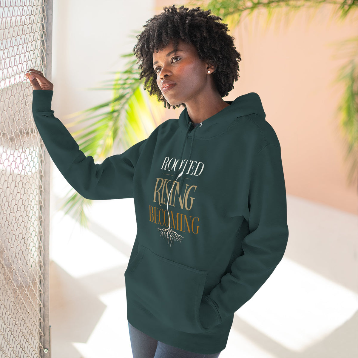 Rooted. Rising. Becoming. — Hoodie Graphic Apparel