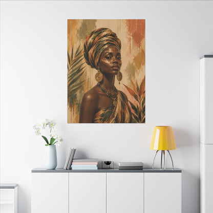 Crowned in Earth — Headwrap Portrait Wall Art