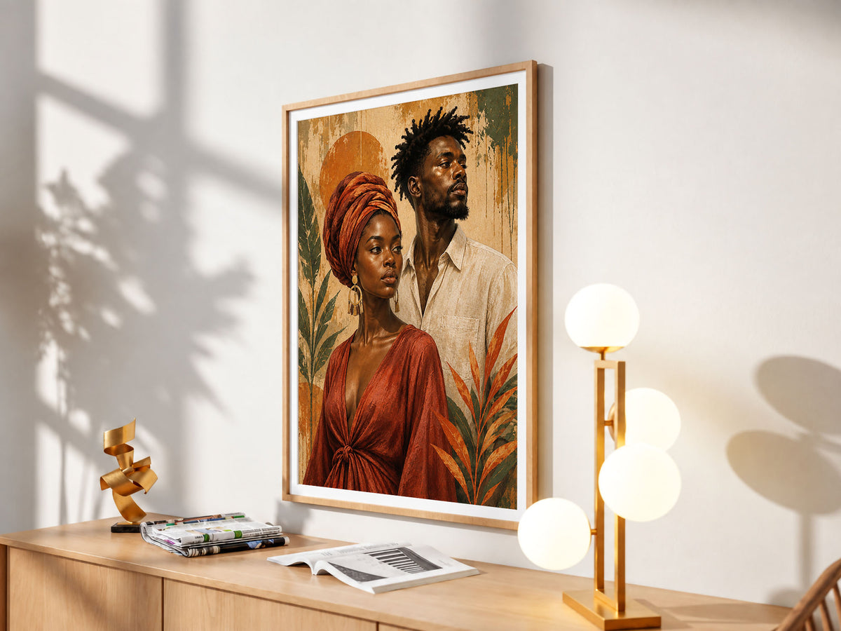 Rooted Together — Couple Portrait Wall Art