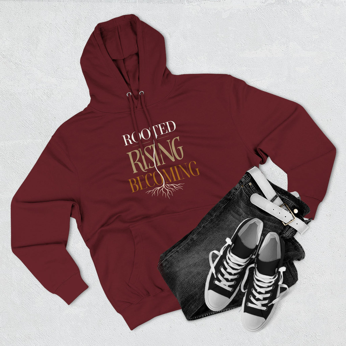 Rooted. Rising. Becoming. — Hoodie Graphic Apparel