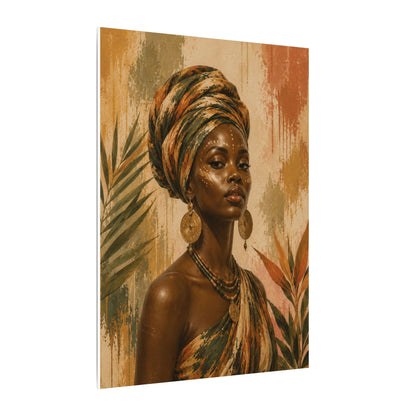 Crowned in Earth — Headwrap Portrait Wall Art