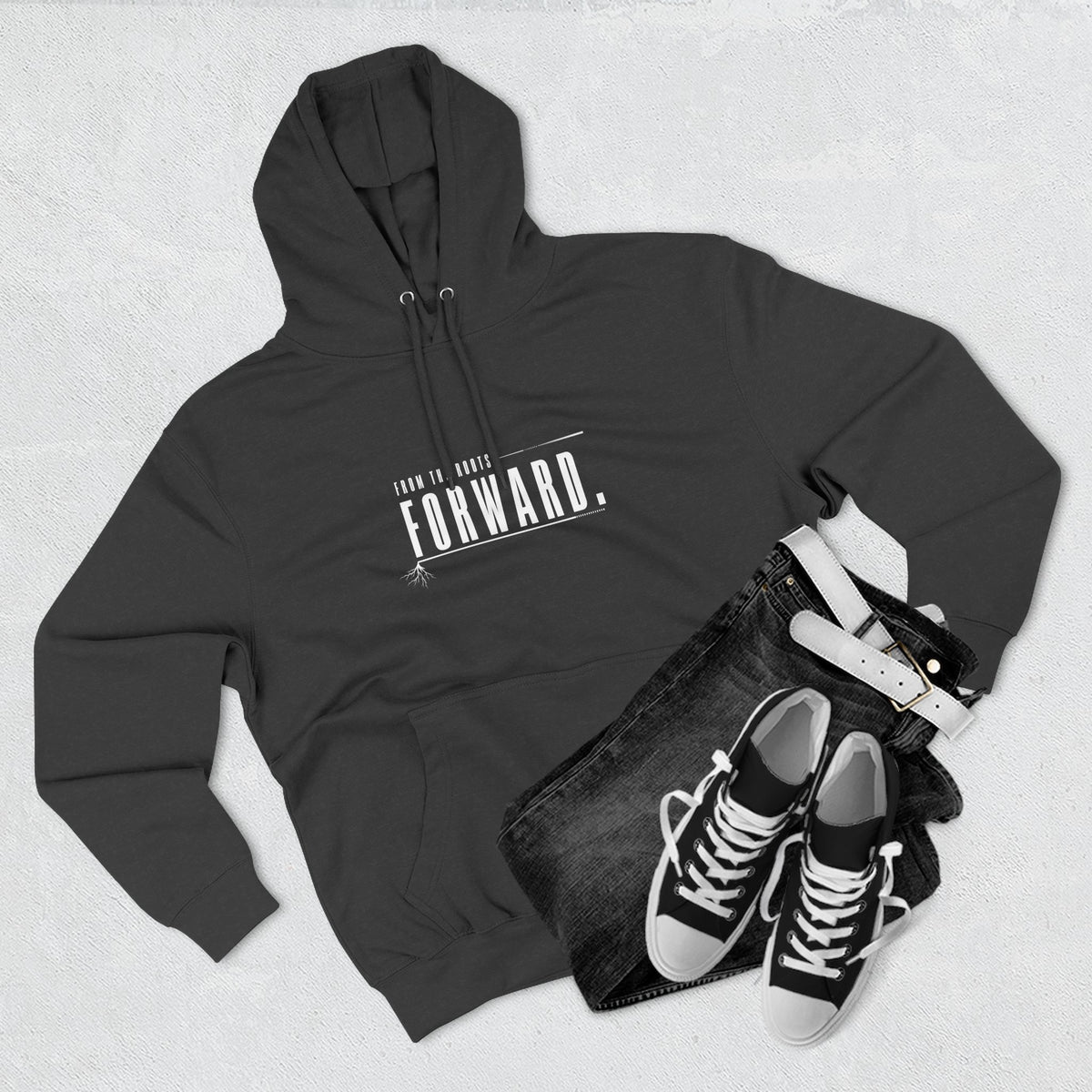 From the Roots Forward Root and Rise graphic apparel