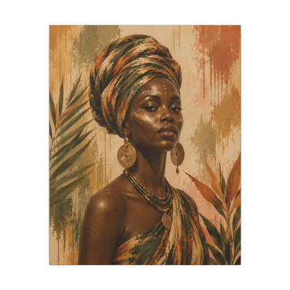 Crowned in Earth — Headwrap Portrait Wall Art