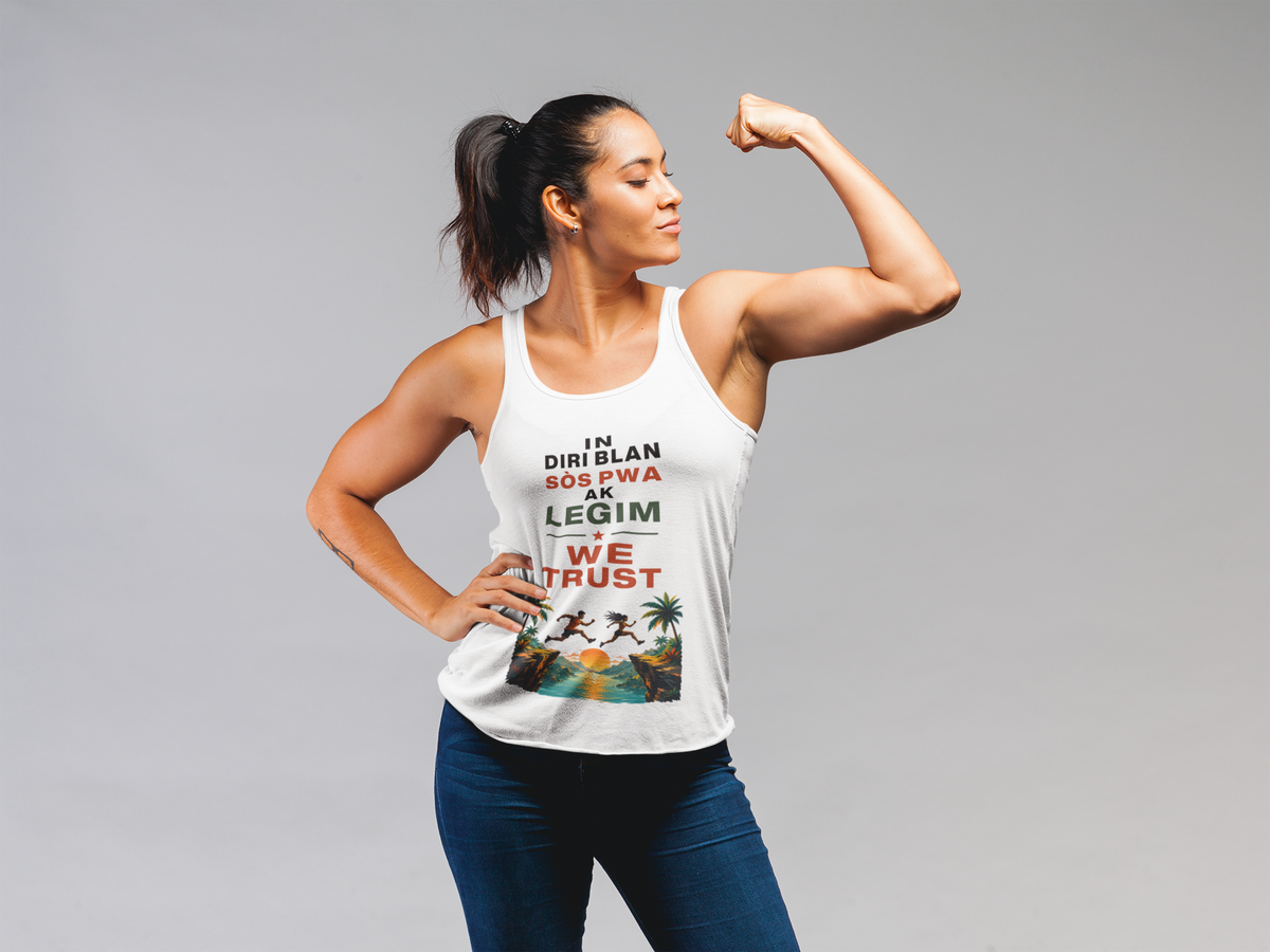 In Diri Blan Sòs Pwa Ak Legim We Trust - Tank top — Graphic Apparel