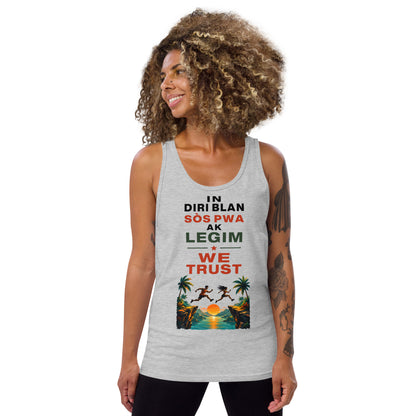 Haitian culture graphic apparel with bold colorful lettering