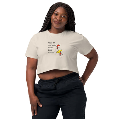 Ayiti sou kè m Haitian graphic apparel with chicken illustration