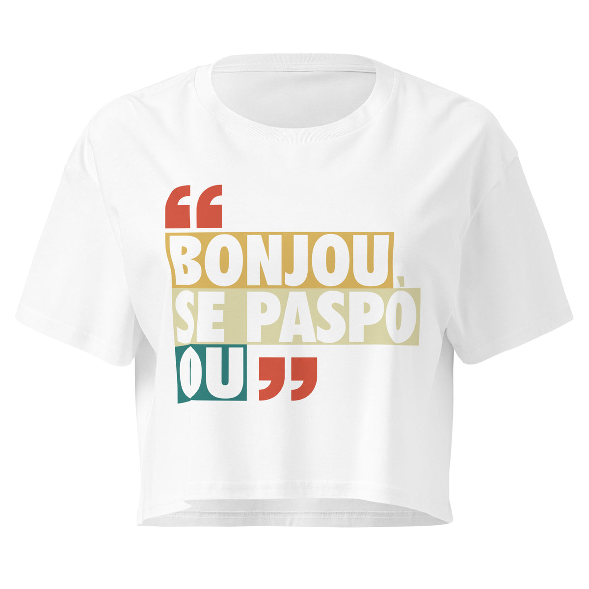 Caribbean graphic tee inspired by Haitian greetings