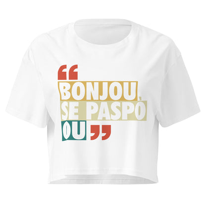 Caribbean graphic tee inspired by Haitian greetings